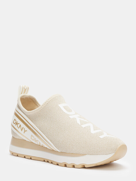 Женские кроссовки-носки DKNY JAY SLIP ON SNEAKER, Артикул K1254231, бежево-золотой | 2867965. Ракурс 2 Женские кроссовки-носки DKNY JAY SLIP ON SNEAKER, Артикул K1254231, бежево-золотой | 2867965. Ракурс 2