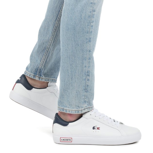 Мужские кеды LACOSTE POWERCOURT TRI 1, Артикул SMA0034 POWERCOURT TRI 1, белый | 2947800. Ракурс 5