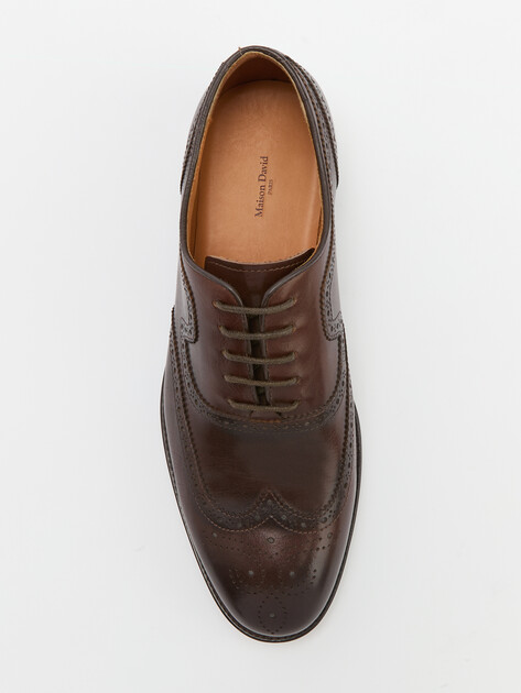 Мужские броги MAISON DAVID, Артикул M-2675D-2, коричневый | 2972048. Ракурс 5