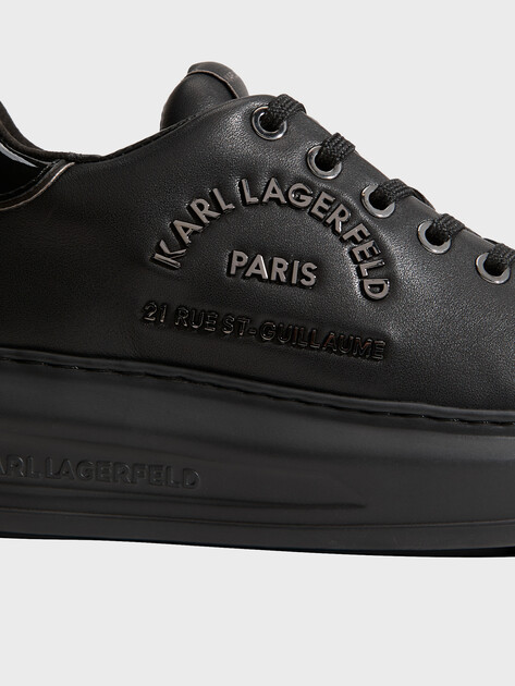 Женские кеды KARL LAGERFELD KAPRI Metal Maison Karl Logo, Артикул KL62539, черный | 2994040. Ракурс 4