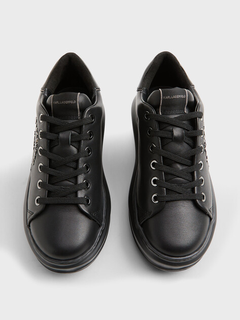 Женские кеды KARL LAGERFELD KAPRI Metal Maison Karl Logo, Артикул KL62539, черный | 2994040. Ракурс 5