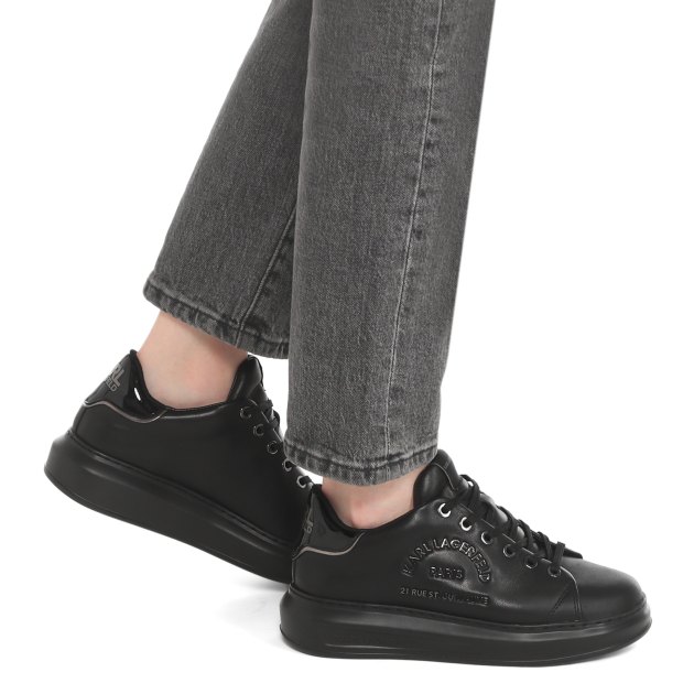Женские кеды KARL LAGERFELD KAPRI Metal Maison Karl Logo, Артикул KL62539, черный | 2994040. Ракурс 8