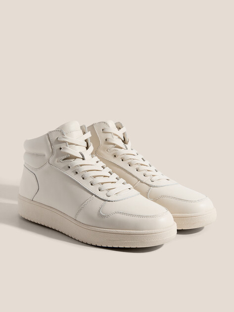Мужские высокие кеды MAISON DAVID, Артикул H2583F-12, молочно-белый | 3026416. Ракурс 3