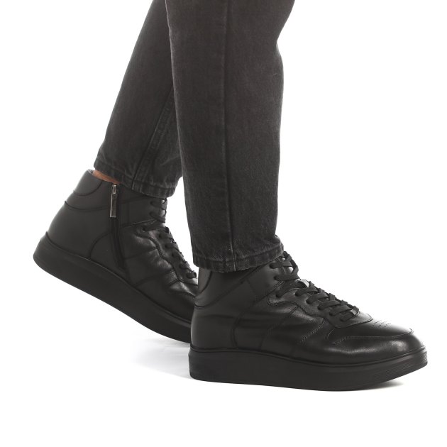 Мужские высокие кеды MAISON DAVID, Артикул H2738F-1, черный | 3026447. Ракурс 4