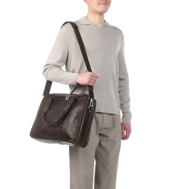 Мужская сумка для ноутбука GERARD HENON, Артикул 8182, темно-коричневый | 3033794. Ракурс 1