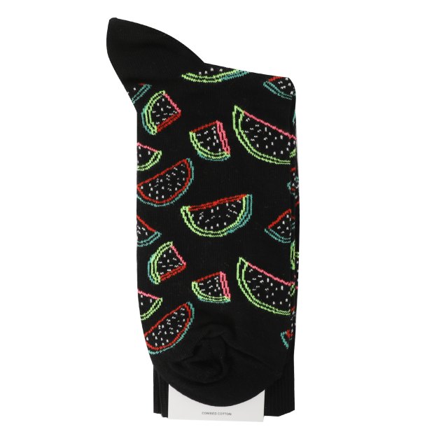 Носки HAPPY SOCKS, Артикул WATERMELON SOCK WAT01, черный | 3061971. Ракурс 2