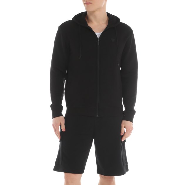 Мужская толстовка GUESS ALDWIN ZIP HOODED SWEATSHIRT, Артикул Z2YQ28KAIJ1, черный | 3079808. Ракурс 2