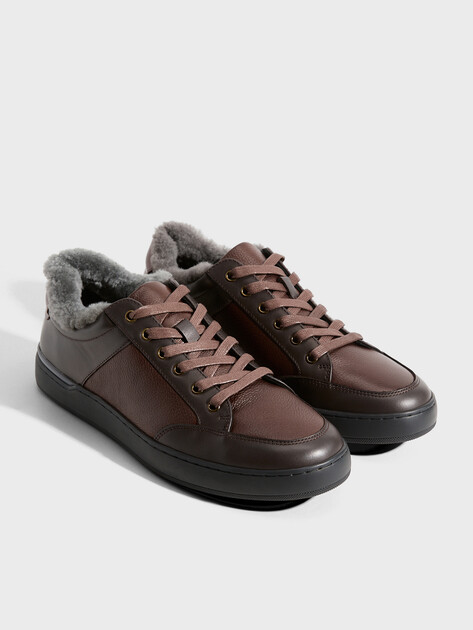 Мужские кеды TENDANCE, Артикул HS22051-3, темно-коричневый | 3134480. Ракурс 3