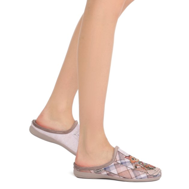 Женская домашняя обувь LA MAISON DE L'ESPADRILLE, Артикул 6515, серо-бежевый | 3136431. Ракурс 4