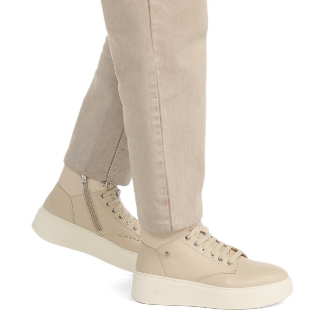 Женские высокие кеды KELTON GOCCIA, Артикул AG3308, светло-бежевый | 3140624. Ракурс 4