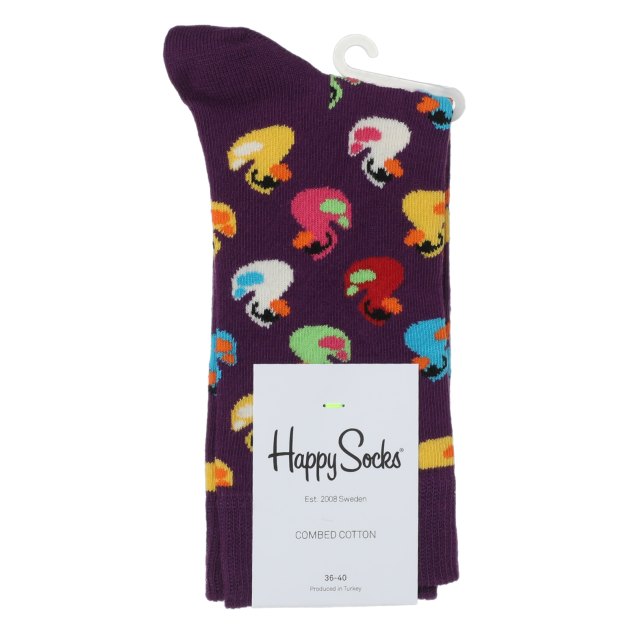 Женские носки HAPPY SOCKS, Артикул RUBBER DUCK SOCK RDU01, фиолетовый | 3163247. Ракурс 2