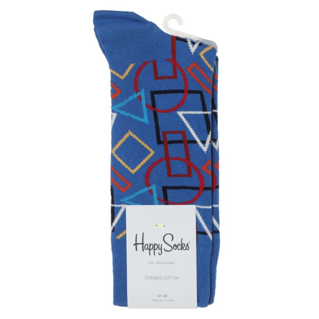 Носки HAPPY SOCKS, Артикул GEOMETRIC SOCK GEO01, синий | 3164374. Ракурс 2