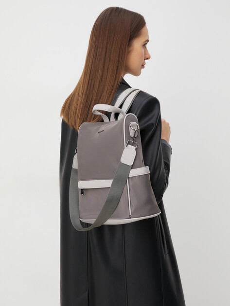 Женский рюкзак TENDANCE, Артикул Q025, коричнево-серый | 3200262. Ракурс 2