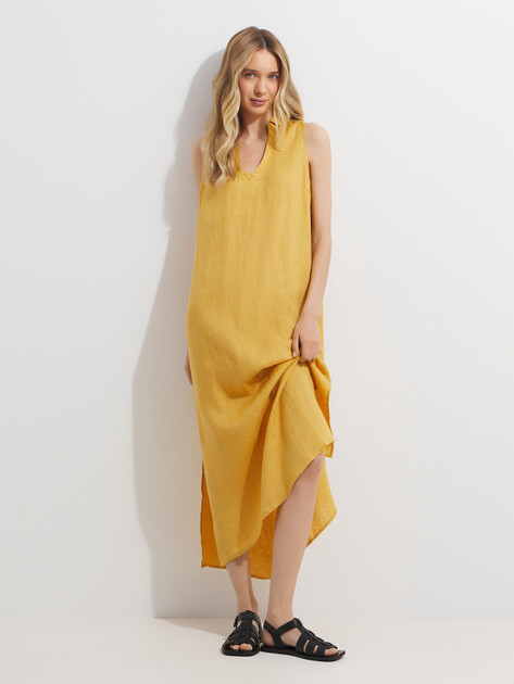 Женское платье MAISON DAVID, Артикул DRESS-2, темно-желтый | 3210883. Ракурс 5