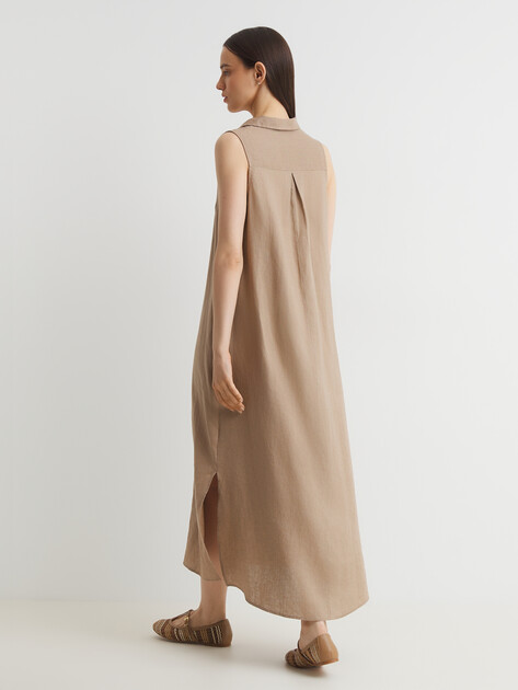 Женское платье MAISON DAVID, Артикул DRESS-2, темно-бежевый | 3210890. Ракурс 4