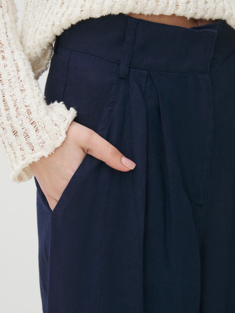 Женские брюки палаццо MAISON DAVID, Артикул ML2102, темно-синий | 3211275. Ракурс 3