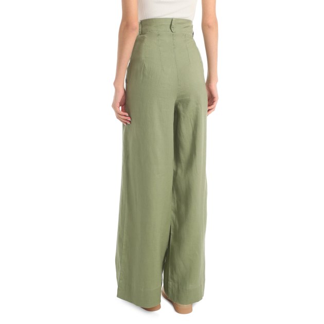 Женские брюки палаццо MAISON DAVID, Артикул ML2102, серовато-зеленый | 3211282. Ракурс 2