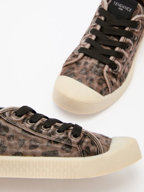 Женские кеды из денима TENDANCE, Артикул FP351-1, коричневый | 3225327. Ракурс 5