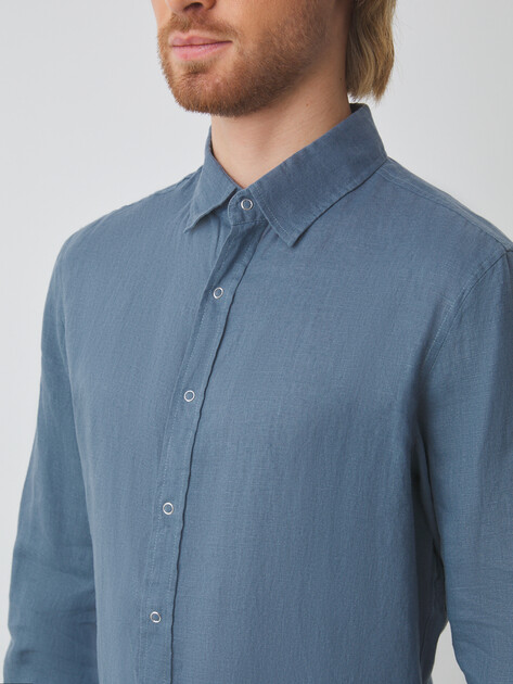 Мужская рубашка MAISON DAVID, Артикул ML2120, сине-серый | 3232682. Ракурс 3