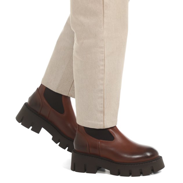 Женские челси GIANNI RENZI, Артикул GR908, красно-коричневый | 3233112. Ракурс 4