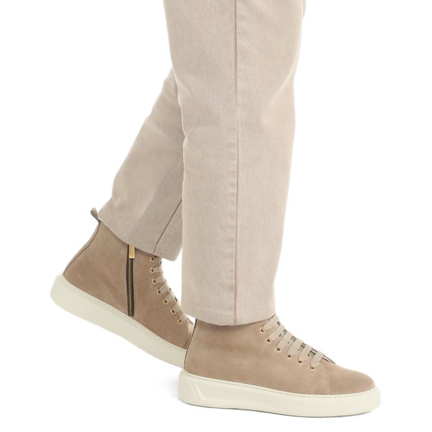 Женские высокие кеды DINO BIGIONI, Артикул DBW3064, серо-бежевый | 3261563. Ракурс 4