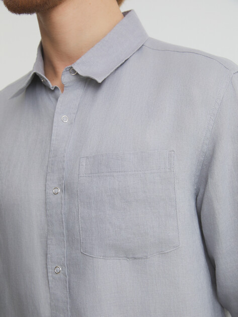 Мужская рубашка MAISON DAVID, Артикул SHIRT, нейтральный серый | 3267169. Ракурс 3 Мужская рубашка MAISON DAVID, Артикул SHIRT, нейтральный серый | 3267169. Ракурс 3