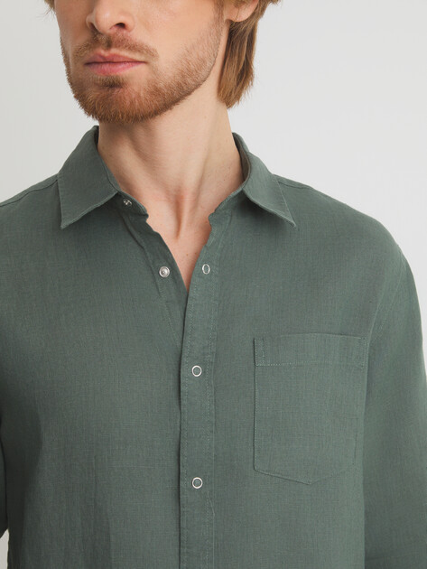 Мужская рубашка MAISON DAVID, Артикул SHIRT, темно-зеленый | 3267238. Ракурс 3 Мужская рубашка MAISON DAVID, Артикул SHIRT, темно-зеленый | 3267238. Ракурс 3