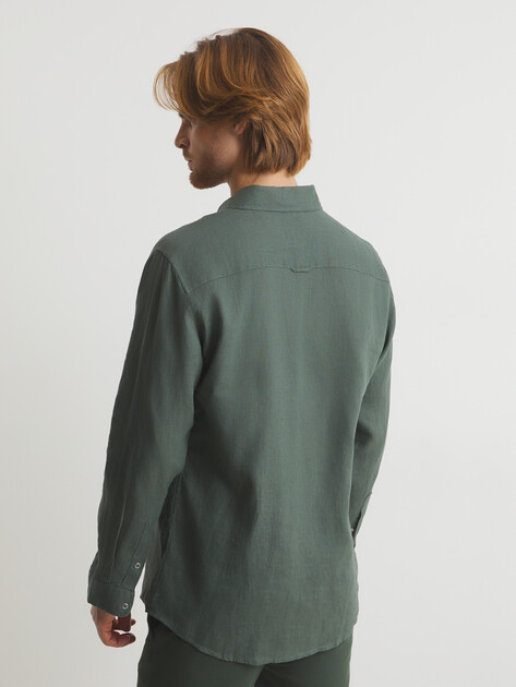 Мужская рубашка MAISON DAVID, Артикул SHIRT, темно-зеленый | 3267238. Ракурс 4 Мужская рубашка MAISON DAVID, Артикул SHIRT, темно-зеленый | 3267238. Ракурс 4