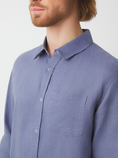 Мужская рубашка MAISON DAVID, Артикул SHIRT, серо-фиолетовый | 3267252. Ракурс 3 Мужская рубашка MAISON DAVID, Артикул SHIRT, серо-фиолетовый | 3267252. Ракурс 3