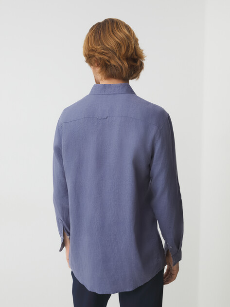 Мужская рубашка MAISON DAVID, Артикул SHIRT, серо-фиолетовый | 3267252. Ракурс 4 Мужская рубашка MAISON DAVID, Артикул SHIRT, серо-фиолетовый | 3267252. Ракурс 4