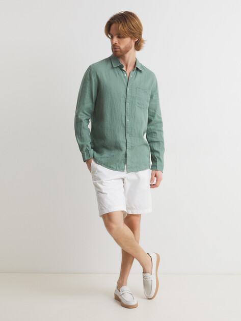 Мужская рубашка MAISON DAVID, Артикул SHIRT, приглушенно-зеленый | 3267327. Ракурс 2 Мужская рубашка MAISON DAVID, Артикул SHIRT, приглушенно-зеленый | 3267327. Ракурс 2