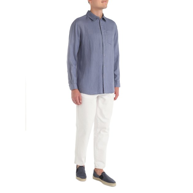 Мужская рубашка MAISON DAVID, Артикул SHIRT, серо-фиолетовый | 3267334. Ракурс 4
