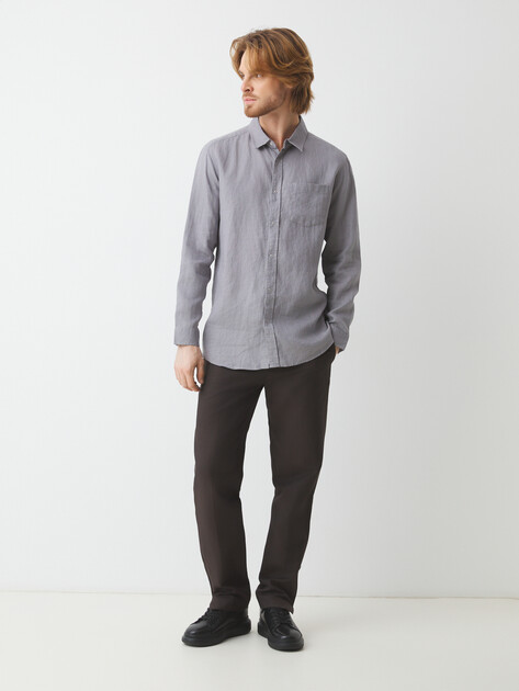 Мужская рубашка MAISON DAVID, Артикул SHIRT, светло-серый | 3267341. Ракурс 2 Мужская рубашка MAISON DAVID, Артикул SHIRT, светло-серый | 3267341. Ракурс 2