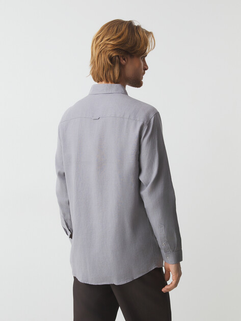 Мужская рубашка MAISON DAVID, Артикул SHIRT, светло-серый | 3267341. Ракурс 4 Мужская рубашка MAISON DAVID, Артикул SHIRT, светло-серый | 3267341. Ракурс 4