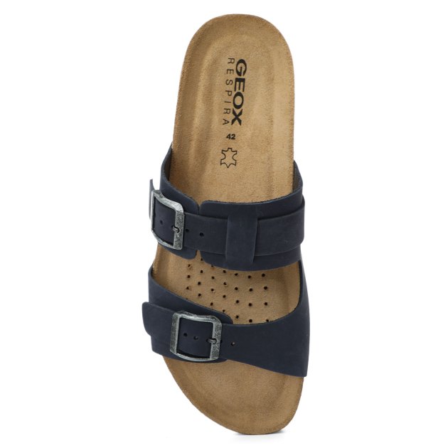 Мужские шлепанцы GEOX U SANDAL GHITA, Артикул U159VB, темно-синий | 3271200. Ракурс 2