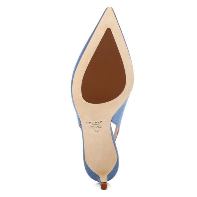 Женские туфли с открытой пяткой (слинг-бэк) ORONERO FIRENZE 1 001, Артикул 1001, серо-синий | 3319032. Ракурс 3