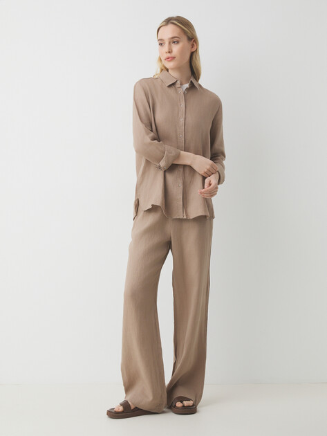 Женская рубашка MAISON DAVID, Артикул ML2109, темно-бежевый | 3326057. Ракурс 2