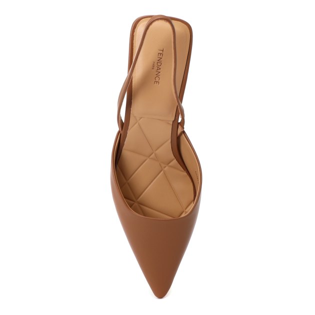 Женские туфли с открытой пяткой (слингбэк) TENDANCE, Артикул CLF382-01, коричневый | 3343739. Ракурс 2