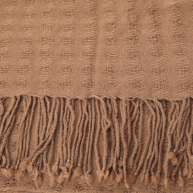 Женский шарф 190х70 см MAISON DAVID camel hair shawl, Артикул CKSBGWJ, коричневый | 3347973. Ракурс 2