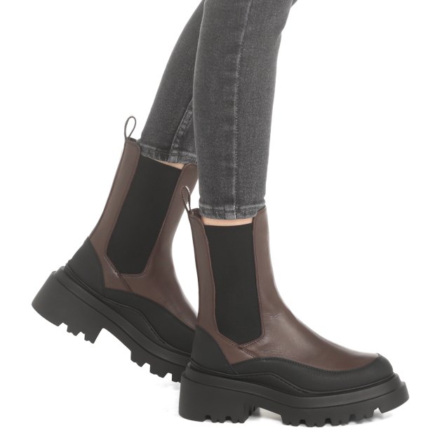 Женские челси GIANNI RENZI, Артикул GR992, серо-коричневый | 3355524. Ракурс 4