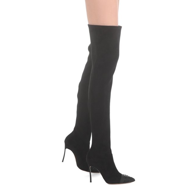 Женские ботфорты CASADEI, Артикул 1T026V100, черный | 3359622. Ракурс 4