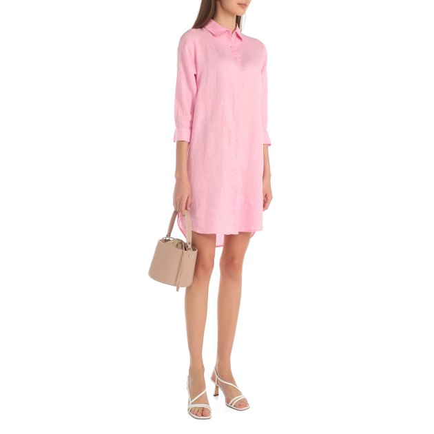 Женское платье-рубашка MAISON DAVID, Артикул DRESS, розовый | 3373038. Ракурс 4