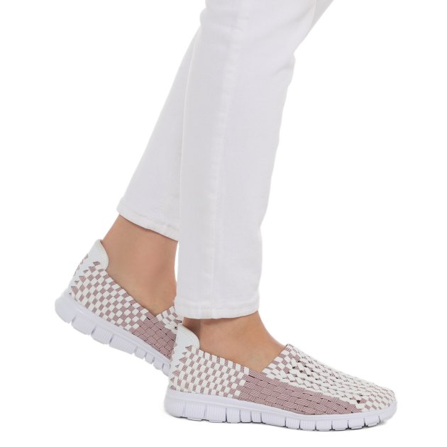 Женские кроссовки-носки TENDANCE, Артикул HD4725-02, бежево-розовый | 3385273. Ракурс 4