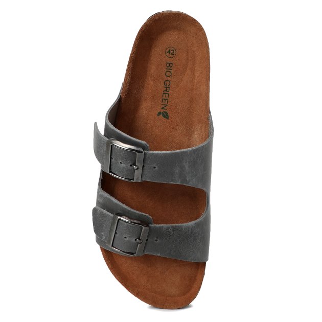 Мужские шлепанцы BIO GREEN, Артикул PT60-1, темно-серый | 3389244. Ракурс 2