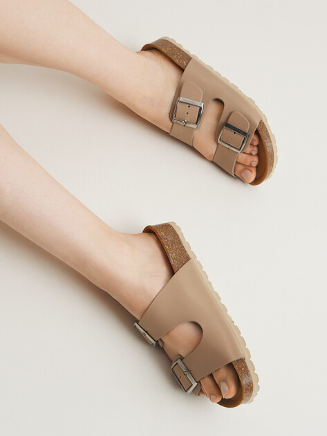 Женские шлепанцы BIO GREEN, Артикул PT10-8, серо-бежевый | 3389301. Ракурс 2