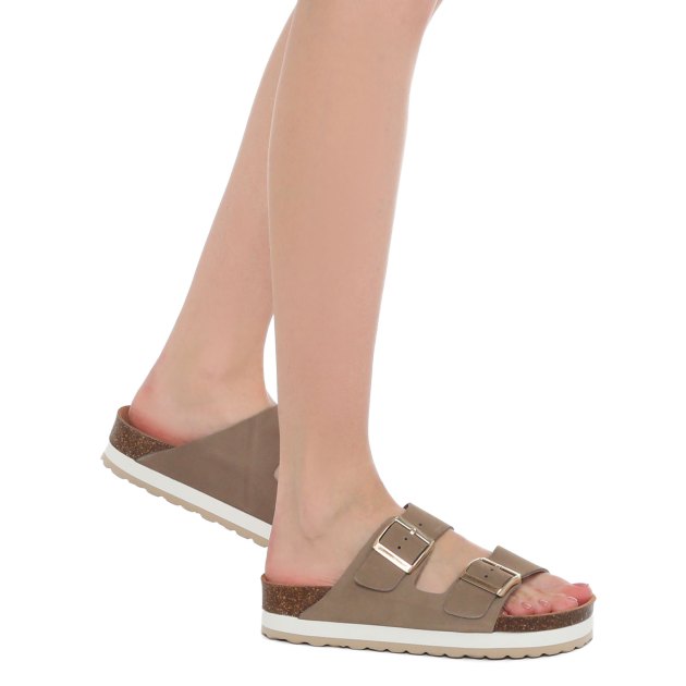 Женские шлепанцы BIO GREEN, Артикул PT20-3L, коричнево-серый | 3389333. Ракурс 4