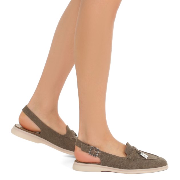 Женские лоферы с открытой пяткой (слинг-бэк) TENDANCE, Артикул 9363-21W, коричневый | 3392758. Ракурс 8