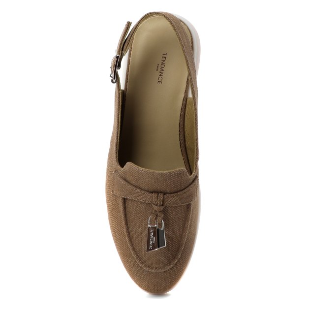 Женские лоферы с открытой пяткой (слинг-бэк) TENDANCE, Артикул 9363-21W, светло-коричневый | 3392759. Ракурс 2