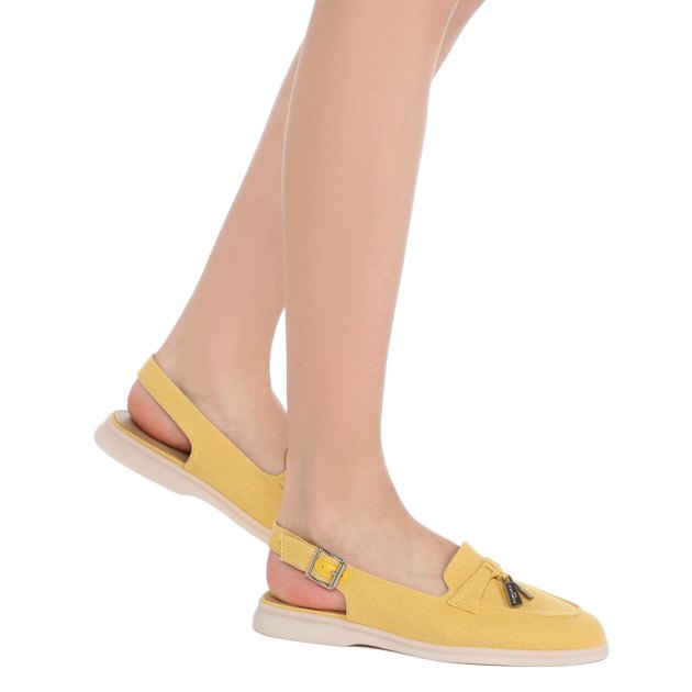 Женские лоферы с открытой пяткой (слинг-бэк) TENDANCE, Артикул 9363-21W, желтый | 3392761. Ракурс 4