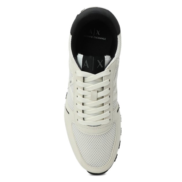 Мужские кроссовки ARMANI EXCHANGE DROP, Артикул XUX169, молочно-белый | 3401237. Ракурс 2